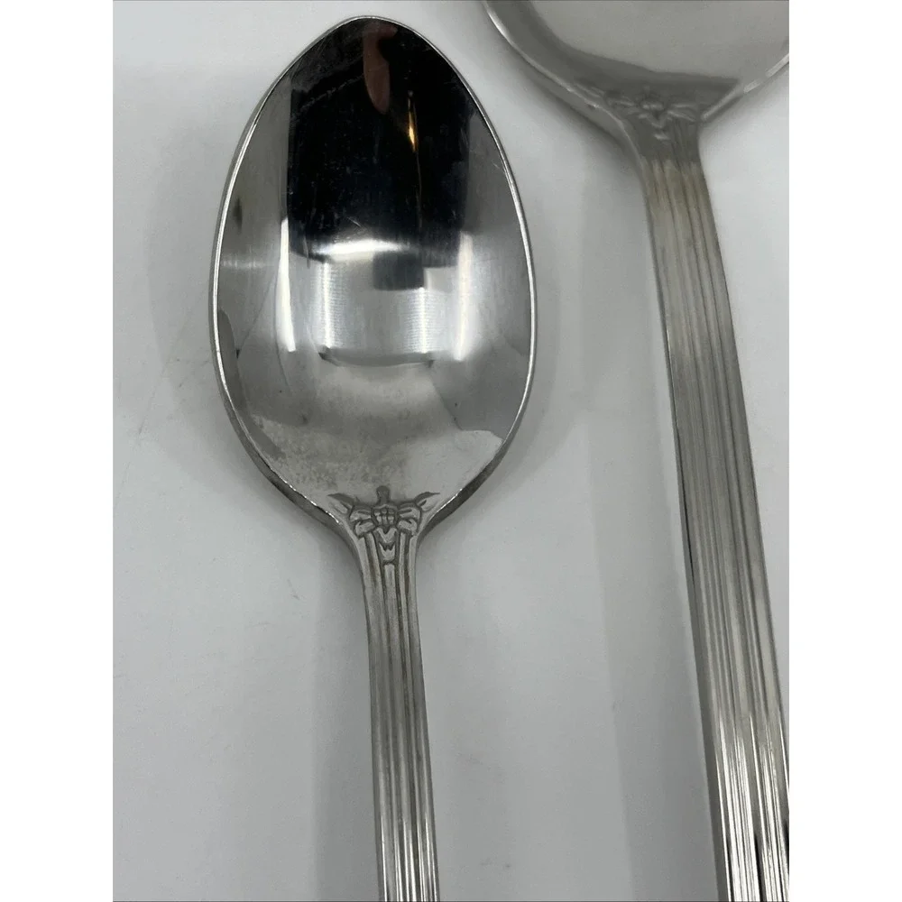 Reed & Barton Stainless Large Serving Utensils Haversham Spoon Fork‎ Tea Spoon